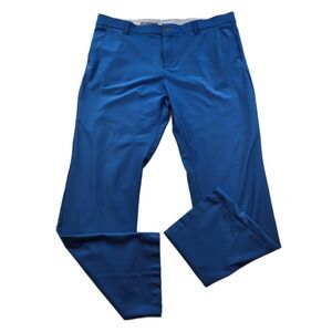 Adidas Golf Pants Mens 38x32 Blue Nylon Blend Stretch Performance Trousers